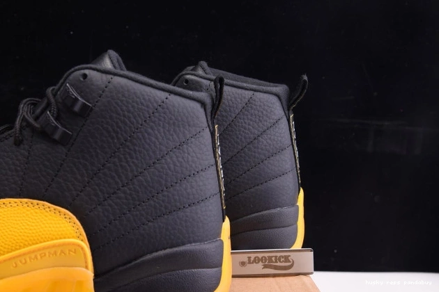 Rep Husky Air University Gold 130690-070 Retro Jordan 12 Black 0629